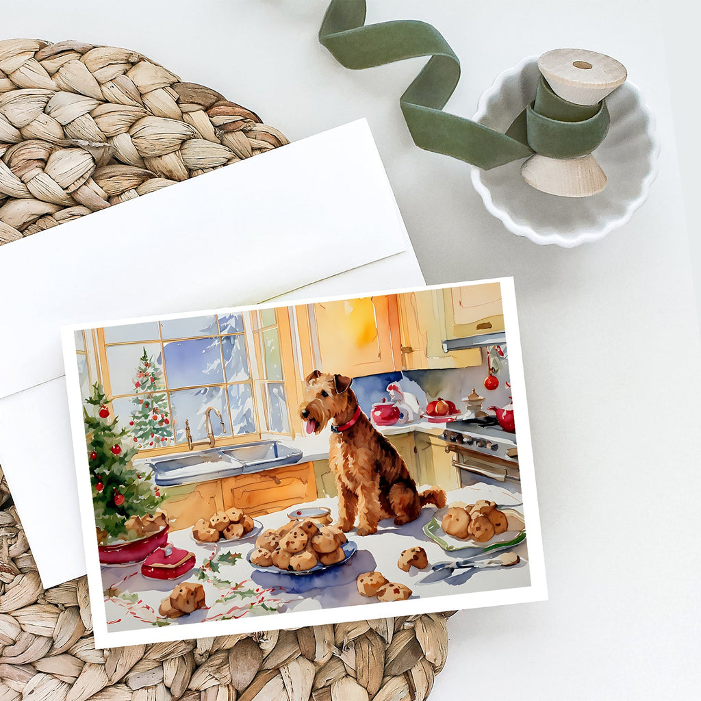 Lakeland Terrier Christmas Cookies Greeting Cards Pack of 8 Blank Cards with Envelopes Whimsical A7 Size 5x7