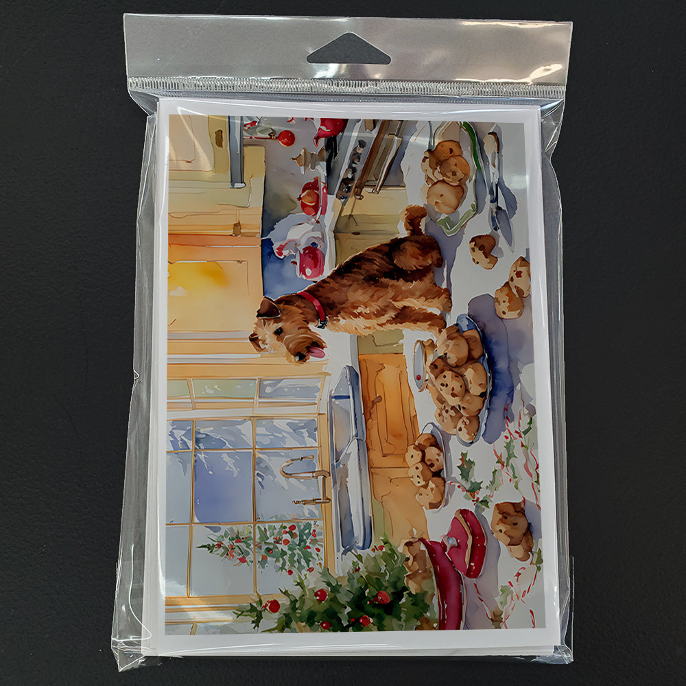 Lakeland Terrier Christmas Cookies Greeting Cards Pack of 8 Blank Cards with Envelopes Whimsical A7 Size 5x7