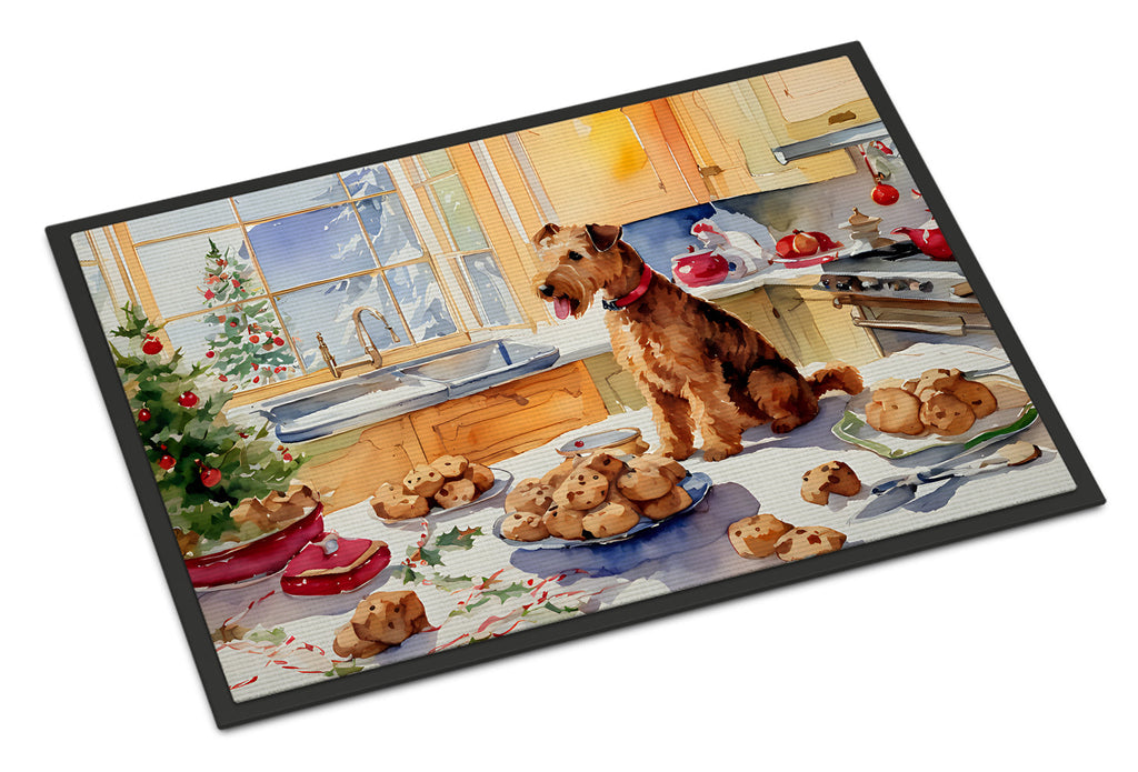 Lakeland Terrier Christmas Cookies Doormat Indoor Outdoor 24H X 36W Front Door Mat Rugs for Entryway, Non Slip Washable Low Pile,