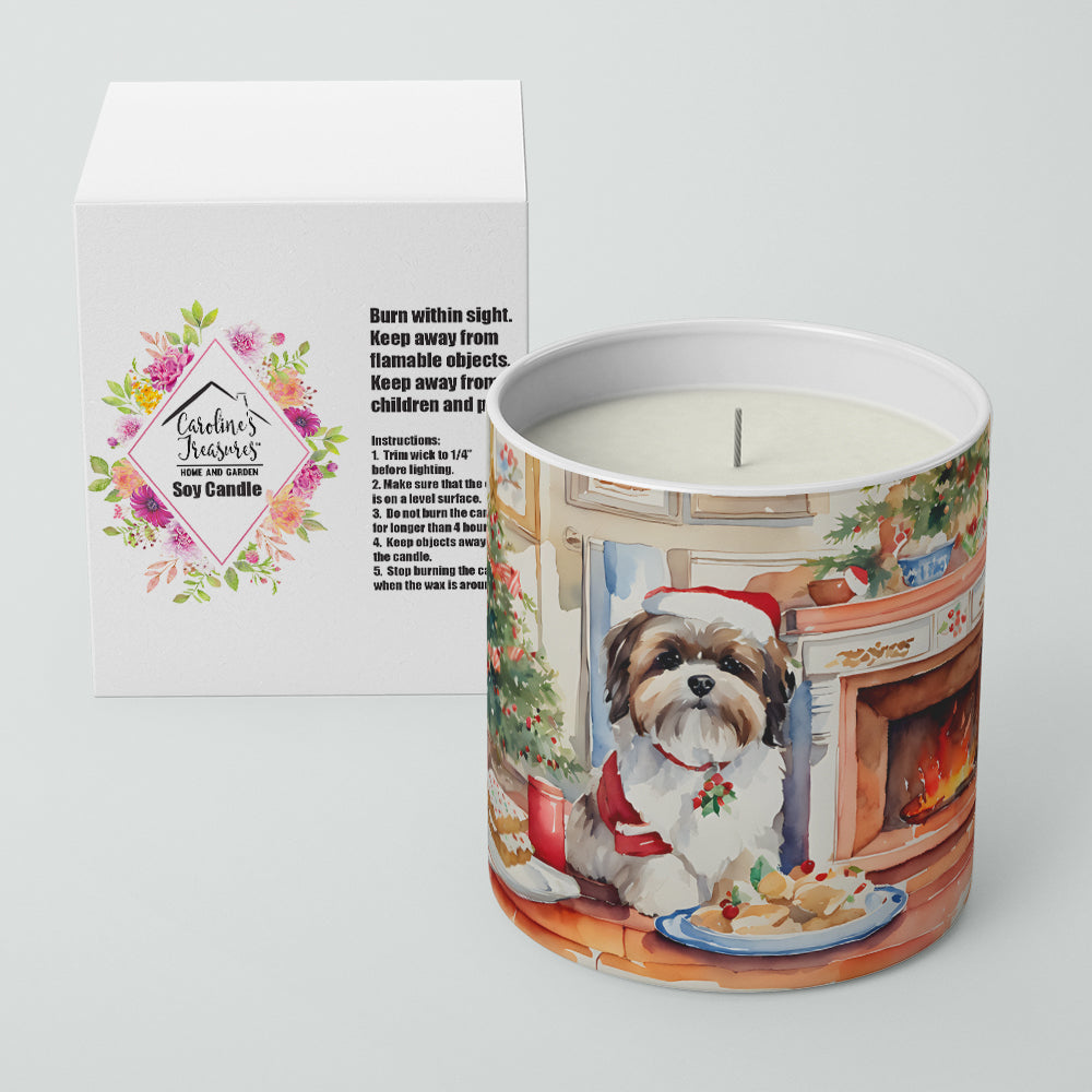 Lhasa Apso Christmas Cookies Decorative Soy Candle Nature Soy Wax Essential Oil Home Decor Ideal for Bedroom Kitchen Bath Office Gift, 10 oz
