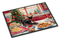 Miniature Pinscher Christmas Cookies Doormat Indoor Outdoor 18H X 27W Front Door Mat Rugs for Entryway, Non Slip Washable