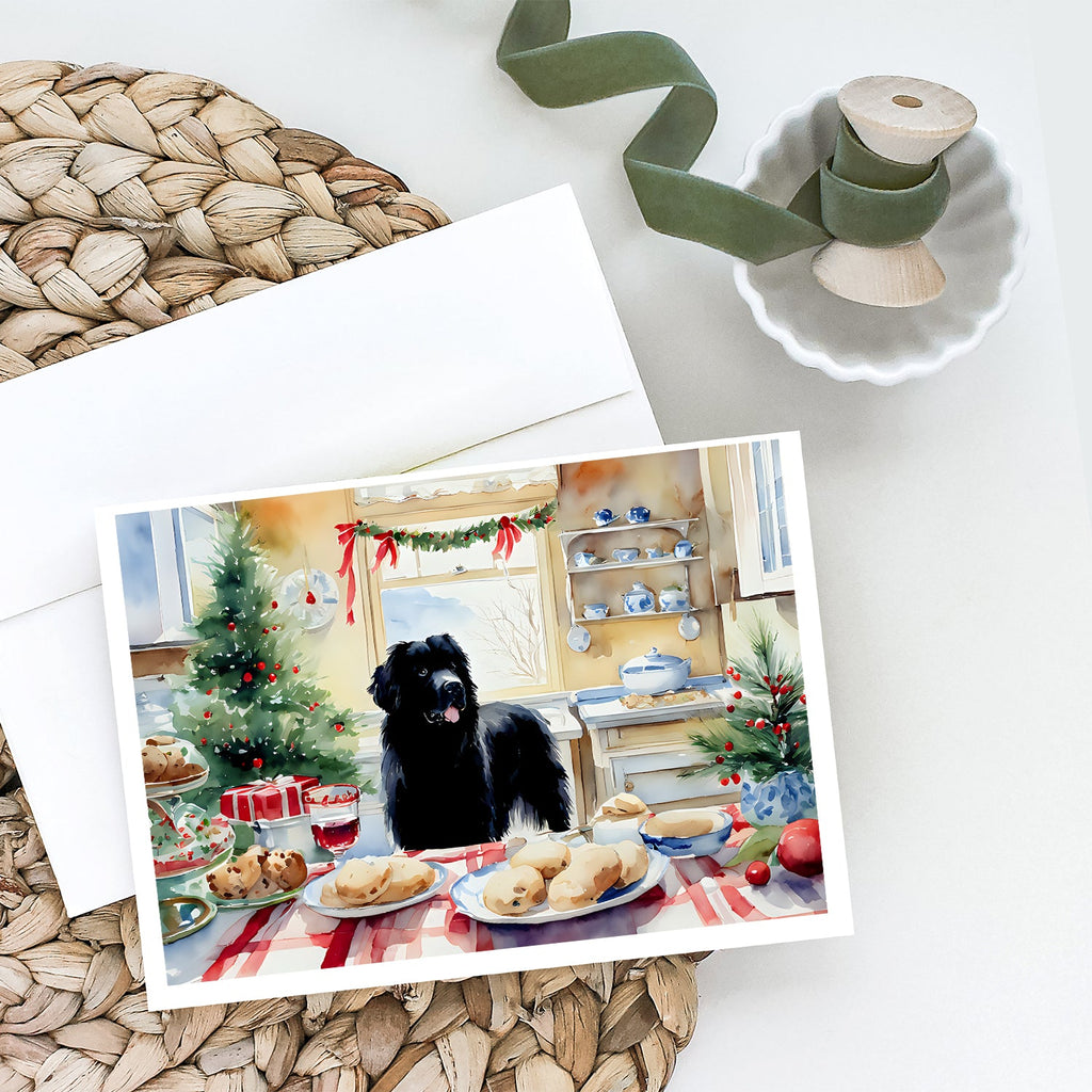 Newfoundland Christmas Cookies Greeting Cards Pack of 8 Blank Cards with Envelopes Whimsical A7 Size 5x7