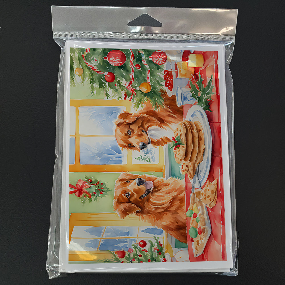 Nova Scotia Duck Toller Christmas Cookies Greeting Cards Pack of 8 Blank Cards with Envelopes Whimsical A7 Size 5x7