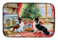 Papillon Christmas Cookies Dish Drying Mat Absorbent Dish Drying Mat Pad for Kitchen Counter Dish Drainer Mat for Countertop, 14 x 21", Multicolor