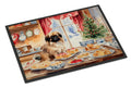 Pekingese Christmas Cookies Doormat Indoor Outdoor 18H X 27W Front Door Mat Rugs for Entryway, Non Slip Washable