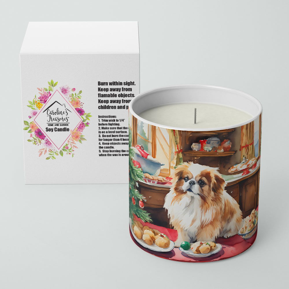 Pekingese Christmas Cookies Decorative Soy Candle Nature Soy Wax Essential Oil Home Decor Ideal for Bedroom Kitchen Bath Office Gift, 10 oz