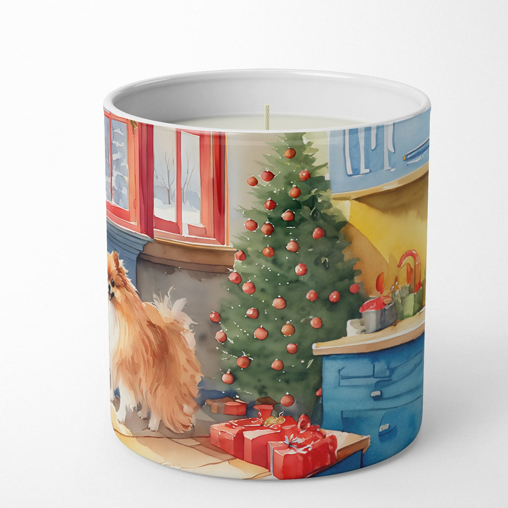 Pomeranian Christmas Cookies Decorative Soy Candle Nature Soy Wax Essential Oil Home Decor Ideal for Bedroom Kitchen Bath Office Gift, 10 oz
