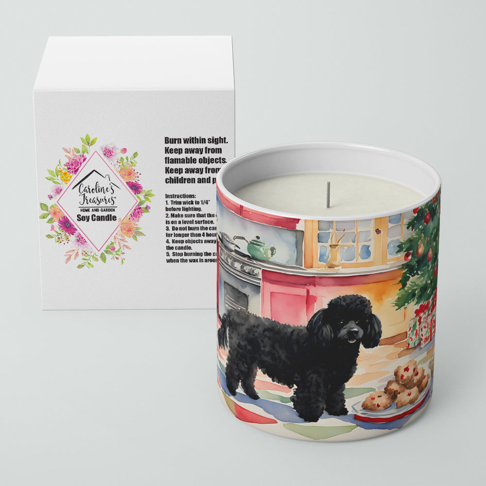 Poodle Christmas Cookies Decorative Soy Candle Nature Soy Wax Essential Oil Home Decor Ideal for Bedroom Kitchen Bath Office Gift, 10 oz