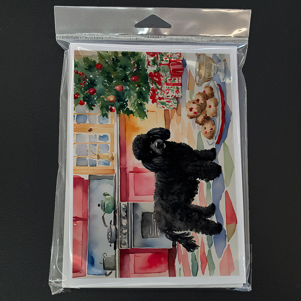 Poodle Christmas Cookies Greeting Cards Pack of 8 Blank Cards with Envelopes Whimsical A7 Size 5x7