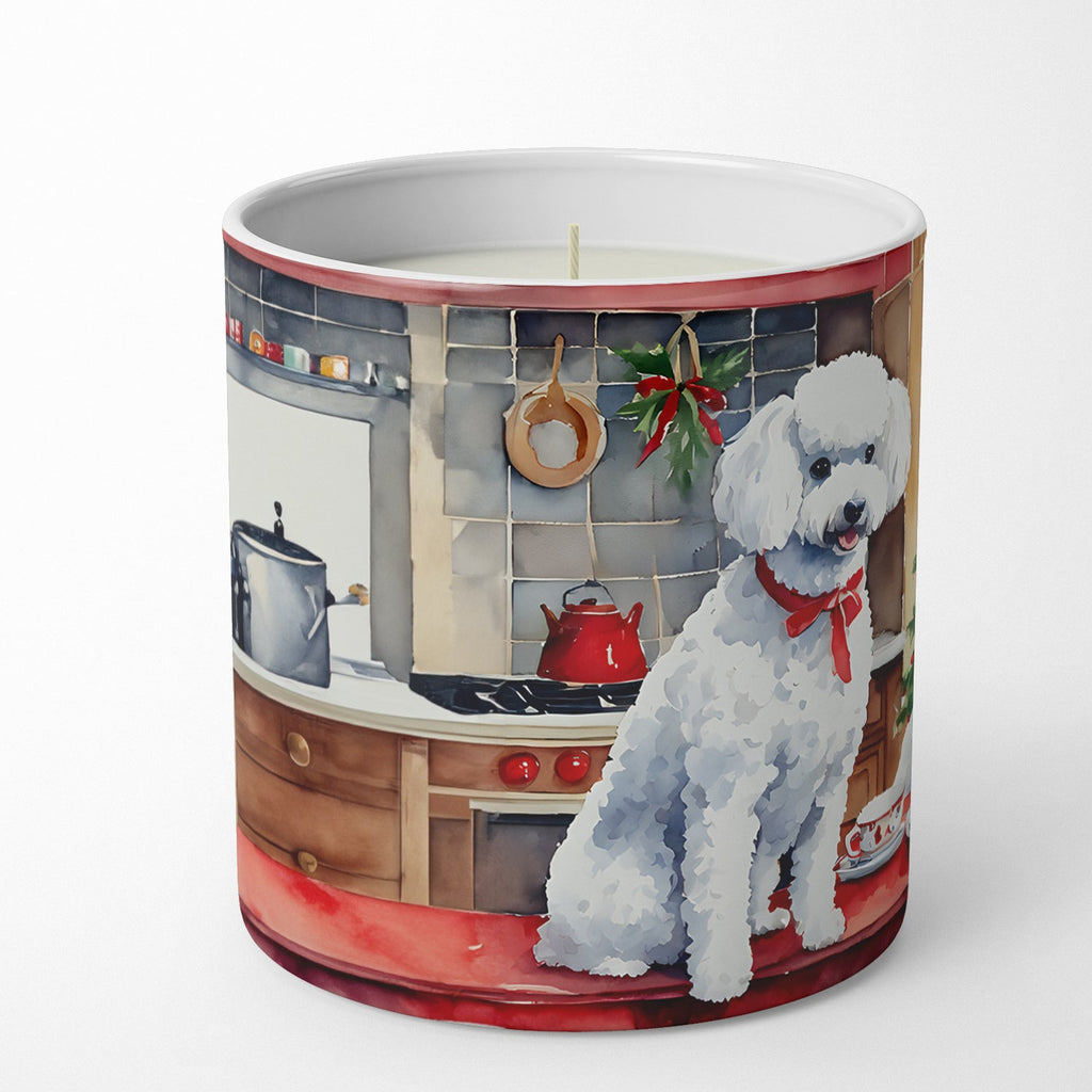 Poodle Christmas Cookies Decorative Soy Candle Nature Soy Wax Essential Oil Home Decor Ideal for Bedroom Kitchen Bath Office Gift, 10 oz