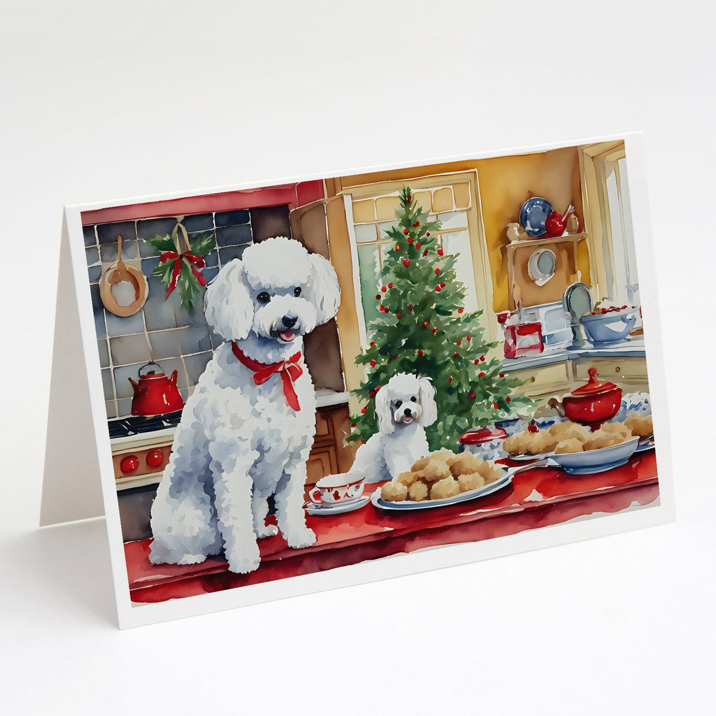 Poodle Christmas Cookies Greeting Cards Pack of 8 Blank Cards with Envelopes Whimsical A7 Size 5x7