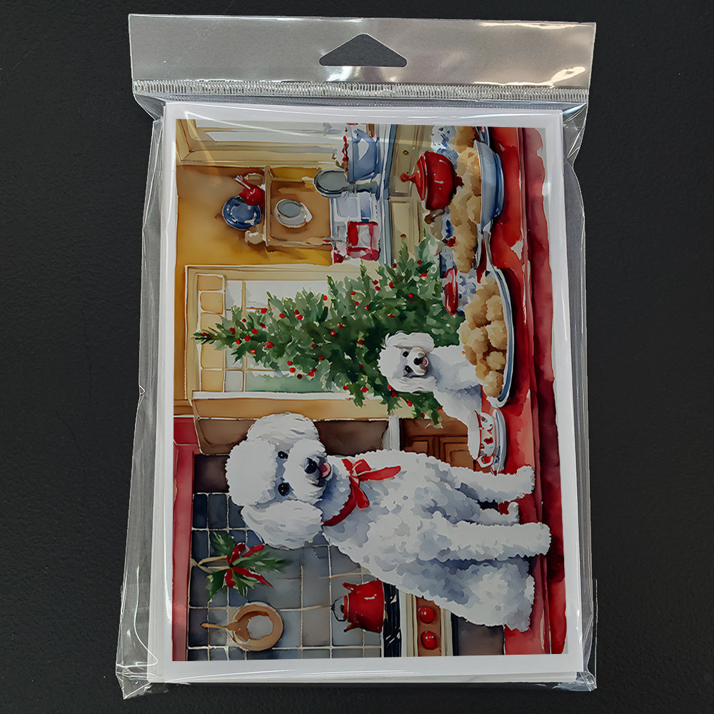 Poodle Christmas Cookies Greeting Cards Pack of 8 Blank Cards with Envelopes Whimsical A7 Size 5x7