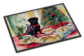 Pug Christmas Cookies Doormat Indoor Outdoor 18H X 27W Front Door Mat Rugs for Entryway, Non Slip Washable