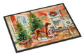 Redbone Coonhound Christmas Cookies Doormat Indoor Outdoor 24H X 36W Front Door Mat Rugs for Entryway, Non Slip Washable Low Pile,