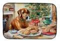 Rhodesian Ridgeback Christmas Cookies Dish Drying Mat Absorbent Dish Drying Mat Pad for Kitchen Counter Dish Drainer Mat for Countertop, 14 x 21", Multicolor
