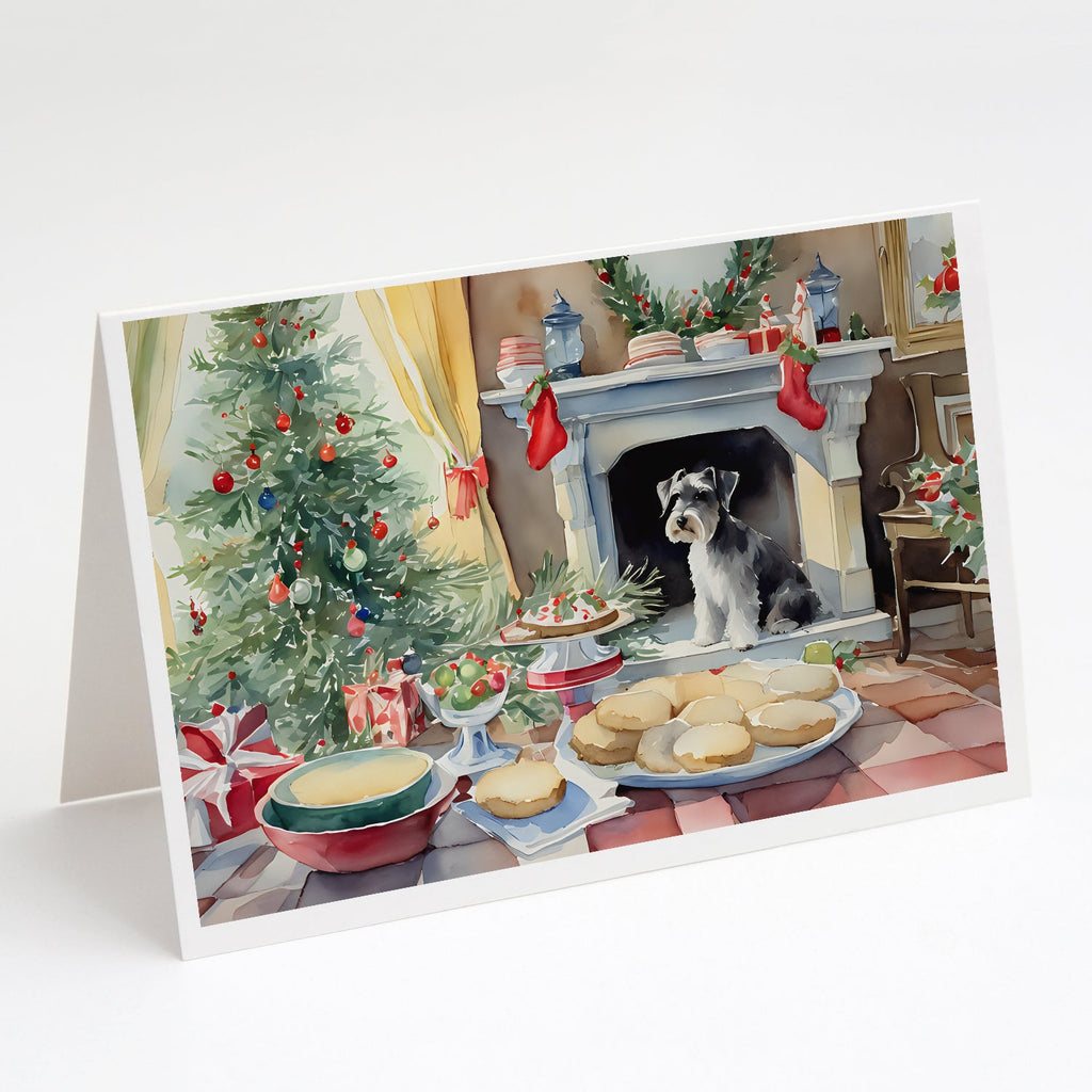 Schnauzer Christmas Cookies Greeting Cards Pack of 8 Blank Cards with Envelopes Whimsical A7 Size 5x7