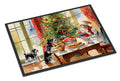 Schnauzer Christmas Cookies Doormat Indoor Outdoor 18H X 27W Front Door Mat Rugs for Entryway, Non Slip Washable