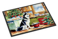 Siberian Husky Christmas Cookies Doormat Indoor Outdoor 18H X 27W Front Door Mat Rugs for Entryway, Non Slip Washable