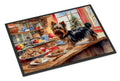 Yorkshire Terrier Yorkie Christmas Cookies Doormat Indoor Outdoor 18H X 27W Front Door Mat Rugs for Entryway, Non Slip Washable