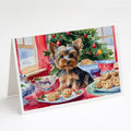 Yorkshire Terrier Yorkie Christmas Cookies Greeting Cards Pack of 8 Blank Cards with Envelopes Whimsical A7 Size 5x7