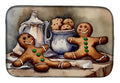 Christmas Gingerbread Cookies with Milk Dish Drying Mat Absorbent Dish Drying Mat Pad for Kitchen Counter Dish Drainer Mat for Countertop, 14 x 21", Multicolor
