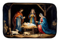 Christmas Nativity Stable Scene Baby Jesus Watercolor Dish Drying Mat Absorbent Dish Drying Mat Pad for Kitchen Counter Dish Drainer Mat for Countertop, 14 x 21", Multicolor