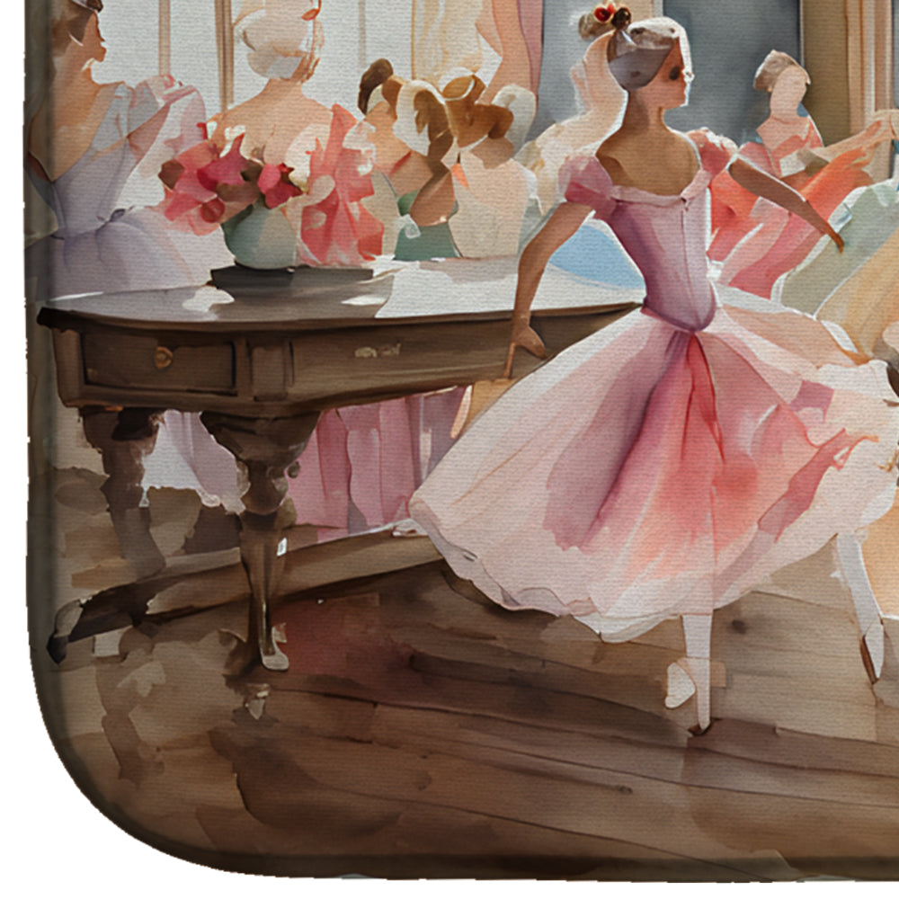 Christmas Nutcracker Ballet Dancers Performance Elegant Dish Drying Mat Absorbent Dish Drying Mat Pad for Kitchen Counter Dish Drainer Mat for Countertop, 14 x 21", Multicolor