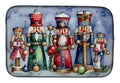 Nutcracker Soldiers Festive Display Watercolor Dish Drying Mat Absorbent Dish Drying Mat Pad for Kitchen Counter Dish Drainer Mat for Countertop, 14 x 21", Multicolor