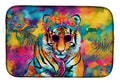 Hippie Animal Bengal Tiger Dish Drying Mat Absorbent Dish Drying Mat Pad for Kitchen Counter Dish Drainer Mat for Countertop, 14 x 21", Multicolor