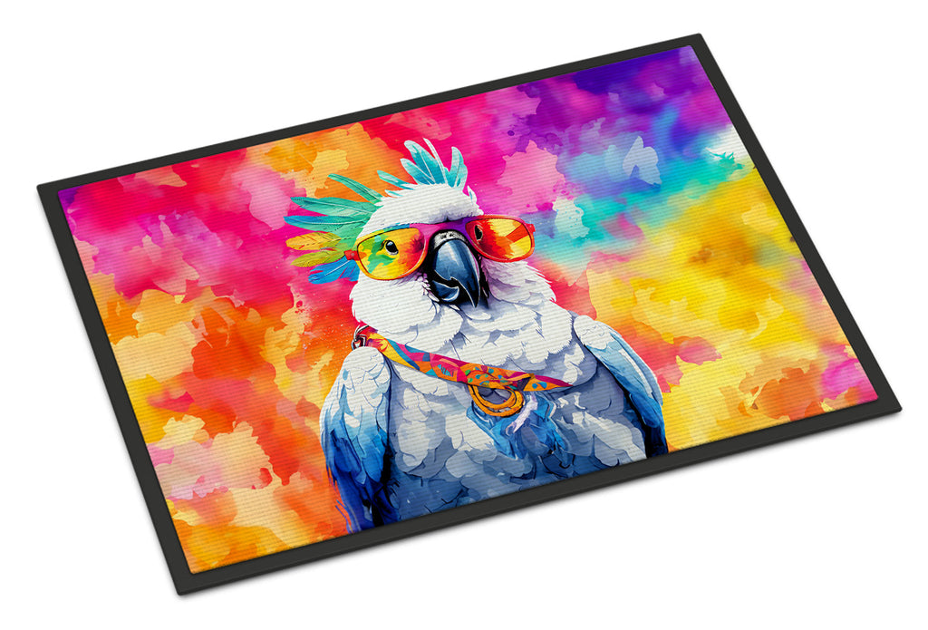 Hippie Animal Cockatoo Doormat Indoor Outdoor 24H X 36W Front Door Mat Rugs for Entryway, Non Slip Washable Low Pile,