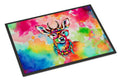 Hippie Animal Deer Doormat Indoor Outdoor 18H X 27W Front Door Mat Rugs for Entryway, Non Slip Washable