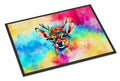 Hippie Animal Deer Doormat Indoor Outdoor 24H X 36W Front Door Mat Rugs for Entryway, Non Slip Washable Low Pile,