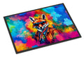 Hippie Animal Fox Doormat Indoor Outdoor 24H X 36W Front Door Mat Rugs for Entryway, Non Slip Washable Low Pile,