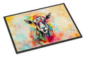 Hippie Animal Goat Doormat Indoor Outdoor 24H X 36W Front Door Mat Rugs for Entryway, Non Slip Washable Low Pile,