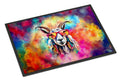 Hippie Animal Goat Doormat Indoor Outdoor 24H X 36W Front Door Mat Rugs for Entryway, Non Slip Washable Low Pile,