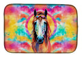 Hippie Animal Horse Dish Drying Mat Absorbent Dish Drying Mat Pad for Kitchen Counter Dish Drainer Mat for Countertop, 14 x 21", Multicolor