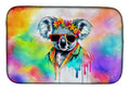 Hippie Animal Koala Dish Drying Mat Absorbent Dish Drying Mat Pad for Kitchen Counter Dish Drainer Mat for Countertop, 14 x 21", Multicolor