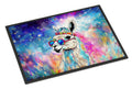 Hippie Animal Llama Doormat Indoor Outdoor 18H X 27W Front Door Mat Rugs for Entryway, Non Slip Washable