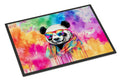 Hippie Animal Panda Doormat Indoor Outdoor 24H X 36W Front Door Mat Rugs for Entryway, Non Slip Washable Low Pile,