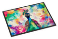 Hippie Animal Peacock Doormat Indoor Outdoor 24H X 36W Front Door Mat Rugs for Entryway, Non Slip Washable Low Pile,