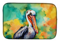 Hippie Animal Pelican Dish Drying Mat Absorbent Dish Drying Mat Pad for Kitchen Counter Dish Drainer Mat for Countertop, 14 x 21", Multicolor
