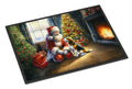 Beagle and Santa Claus Doormat Indoor Outdoor 24H X 36W Front Door Mat Rugs for Entryway, Non Slip Washable Low Pile,