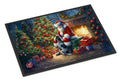 Bluetick Hound and Santa Claus Doormat Indoor Outdoor 18H X 27W Front Door Mat Rugs for Entryway, Non Slip Washable