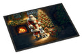 Boxer and Santa Claus Doormat Indoor Outdoor 18H X 27W Front Door Mat Rugs for Entryway, Non Slip Washable