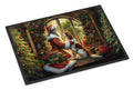 English Setter and Santa Claus Doormat Indoor Outdoor 24H X 36W Front Door Mat Rugs for Entryway, Non Slip Washable Low Pile,