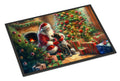 German Shorthaired Pointer and Santa Claus Doormat Indoor Outdoor 18H X 27W Front Door Mat Rugs for Entryway, Non Slip Washable