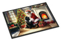 Newfoundland and Santa Claus Doormat Indoor Outdoor 18H X 27W Front Door Mat Rugs for Entryway, Non Slip Washable