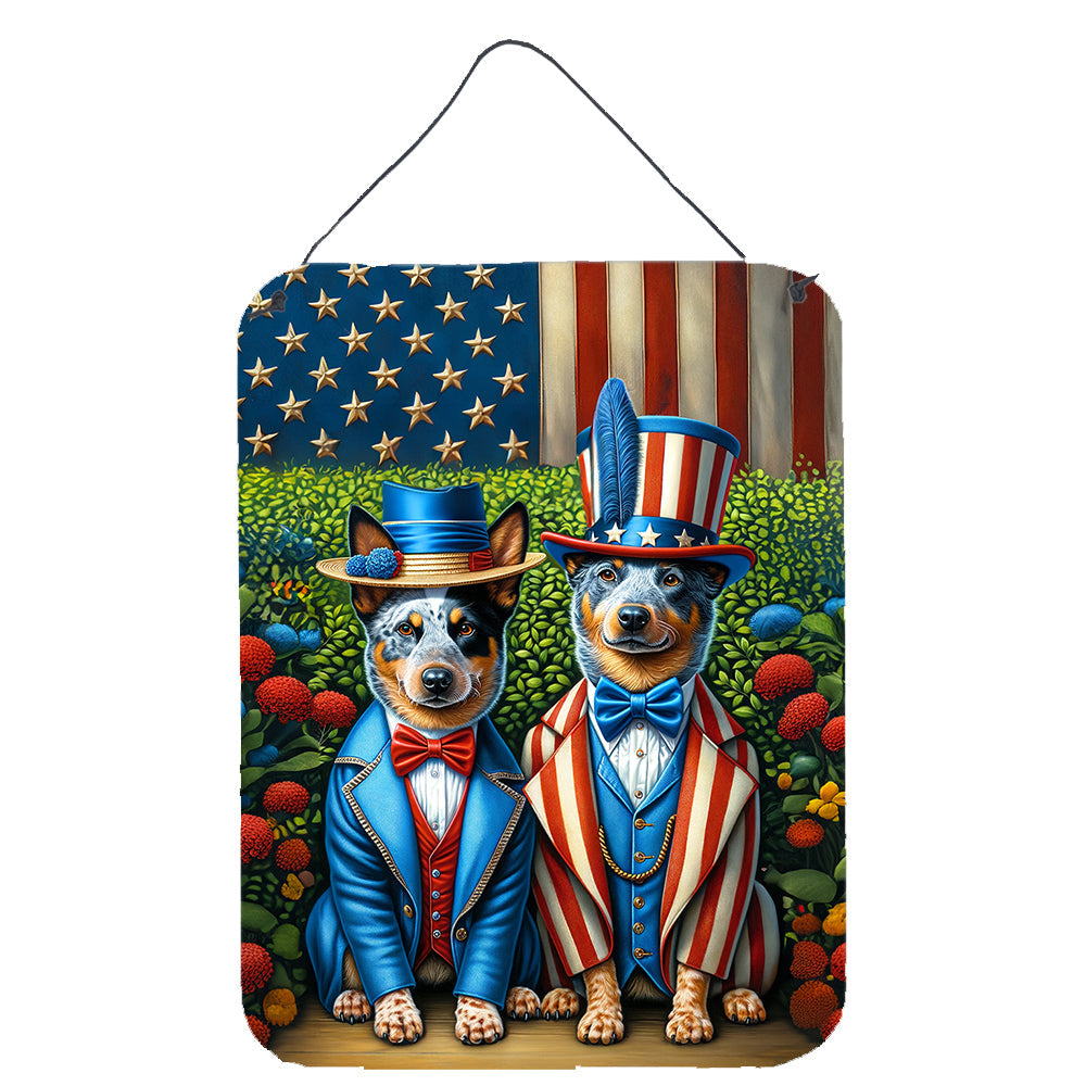 All American Australian Cattle Dog Wall or Door Hanging Prints Aluminum Metal Sign Kitchen Wall Bar Bathroom Plaque Home Decor Front Door Plaque, 12x16, Multicolor