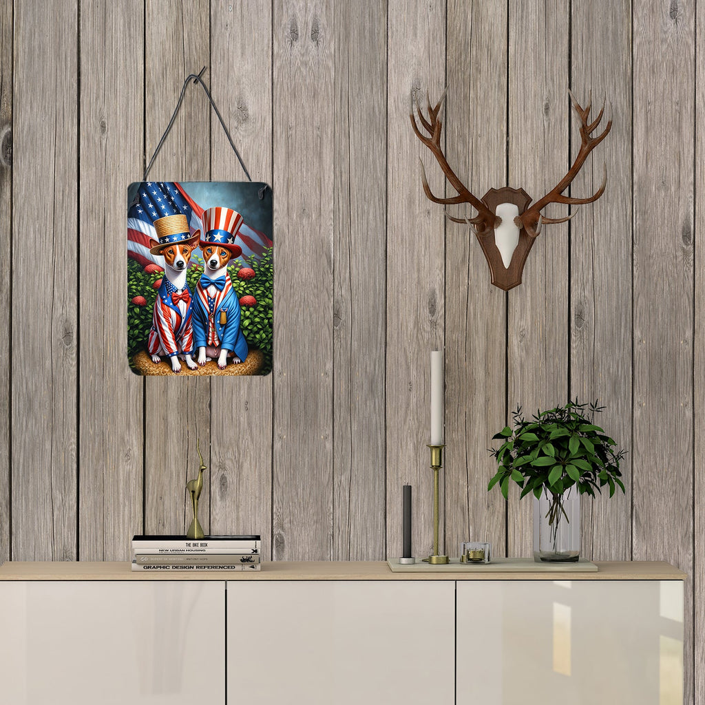 All American Basenji Wall or Door Hanging Prints Aluminum Metal Sign Kitchen Wall Bar Bathroom Plaque Home Decor Front Door Plaque, 12x16, Multicolor