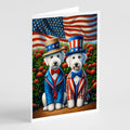 All American Bedlington Terrier Greeting Cards Pack of 8 Blank Cards with Envelopes Whimsical A7 Size 5x7